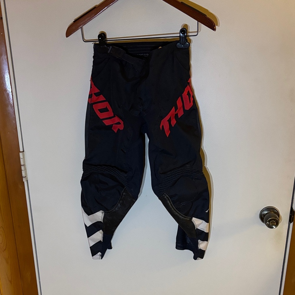 Thor Kids Black and Red Casual Pants